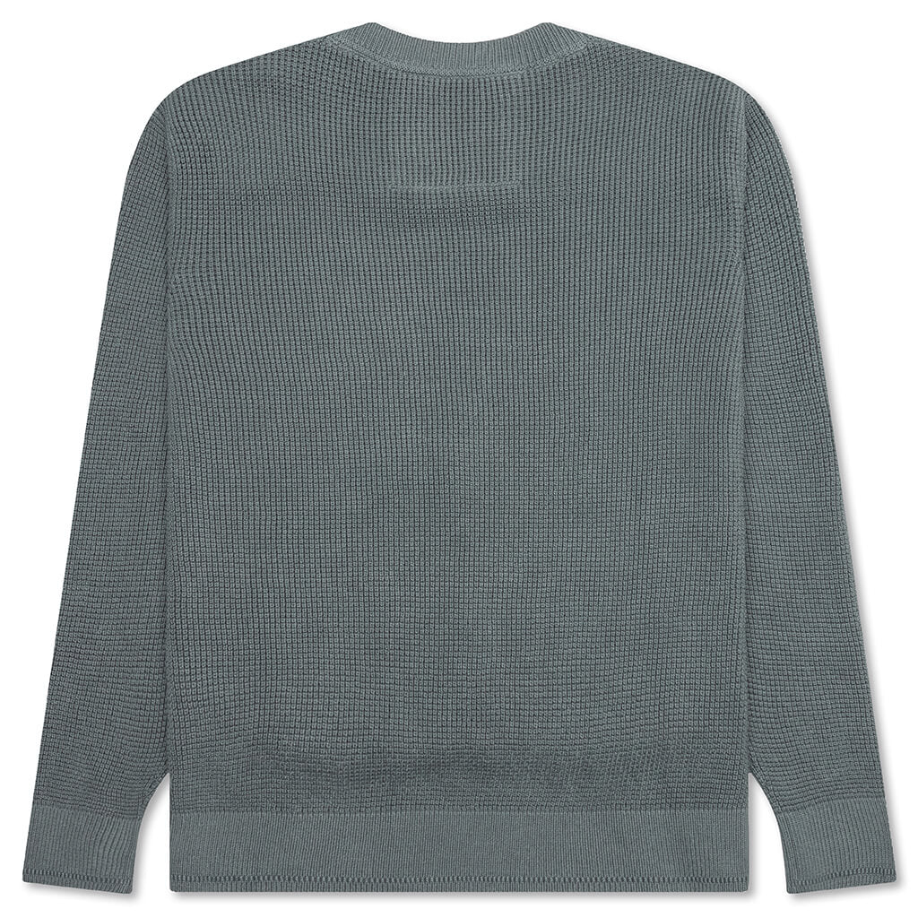 Embroidered Metal Logo Crewneck - Titanium - Image 2