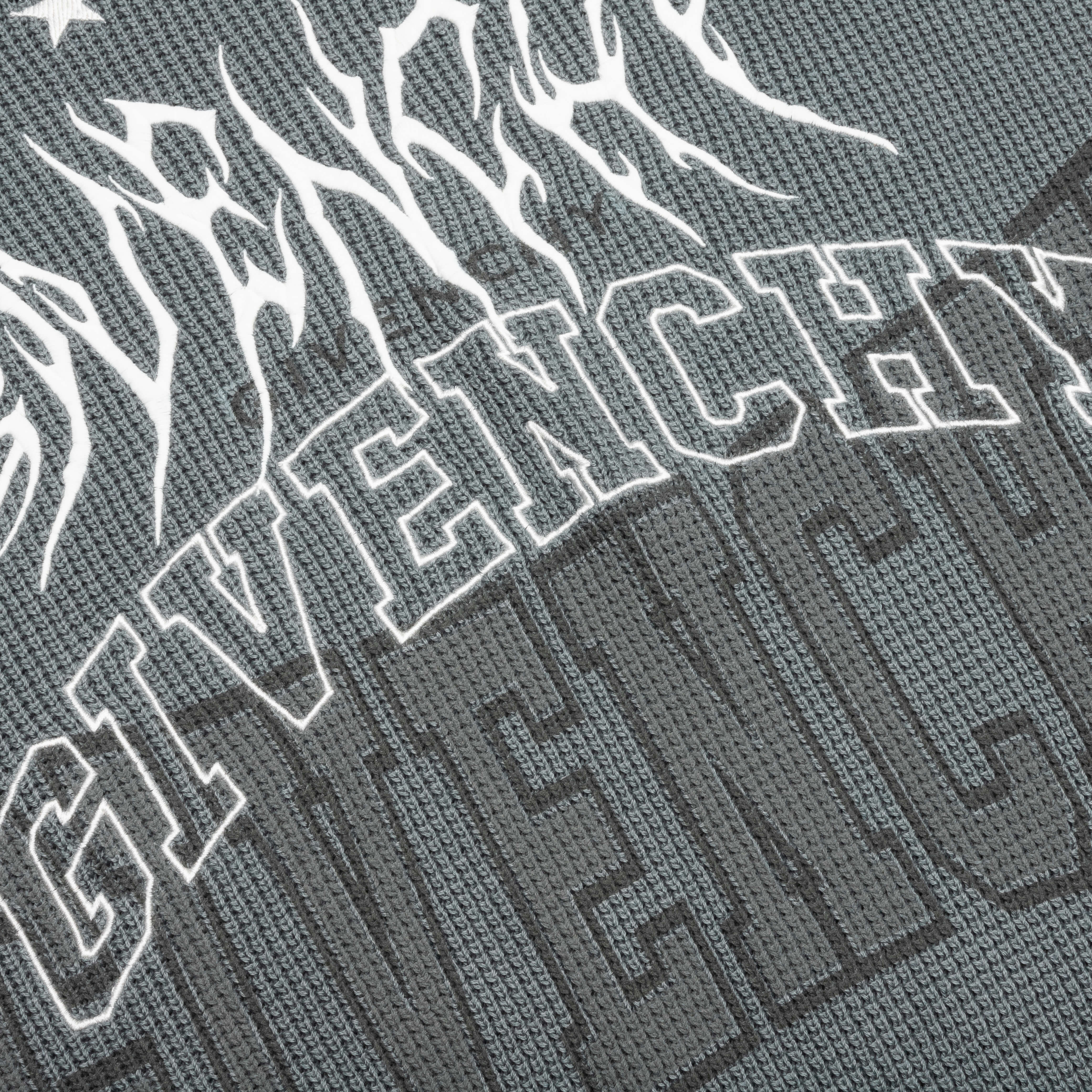 Embroidered Metal Logo Crewneck - Titanium - Image 3