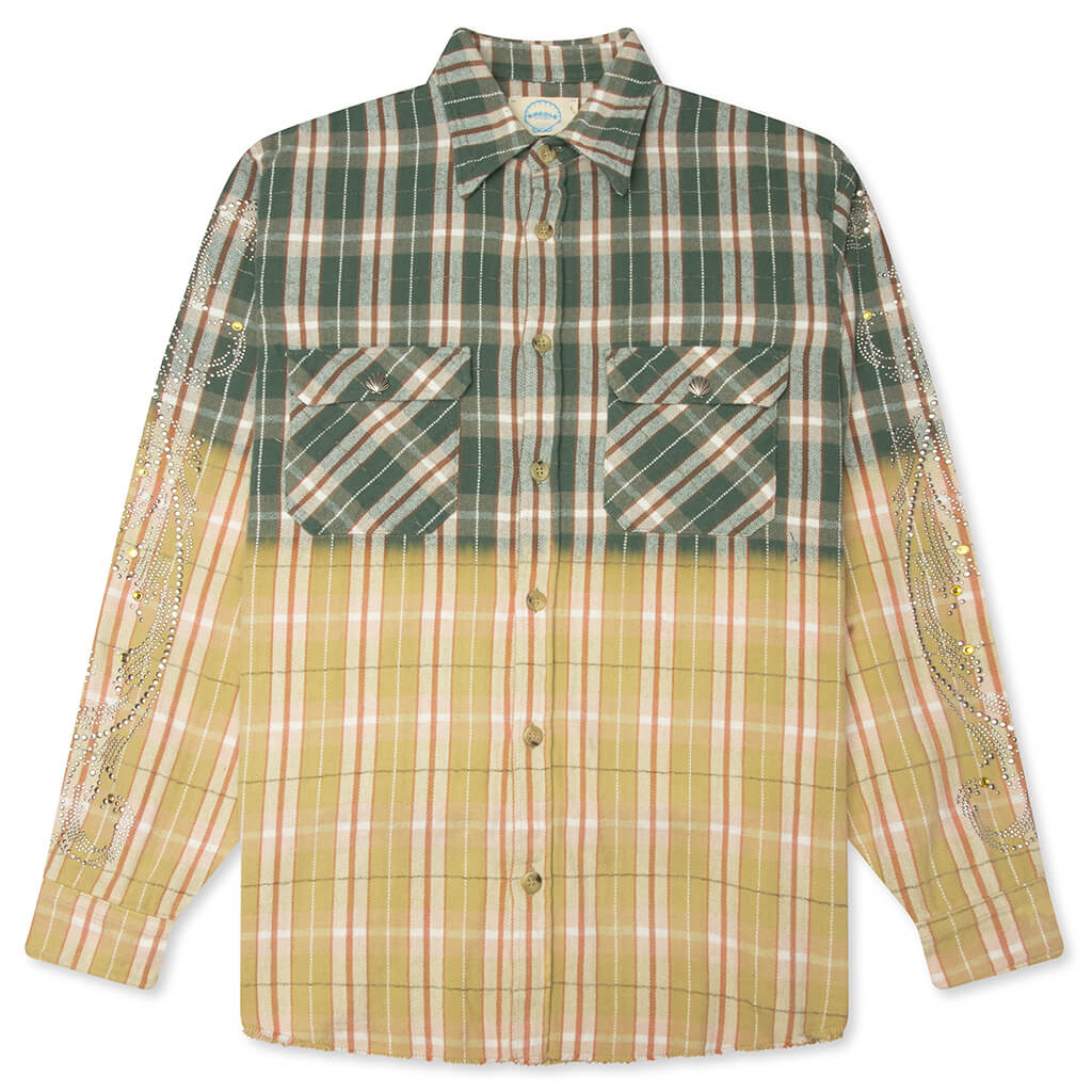 Crystal Flannel Shirt - Green/Yellow