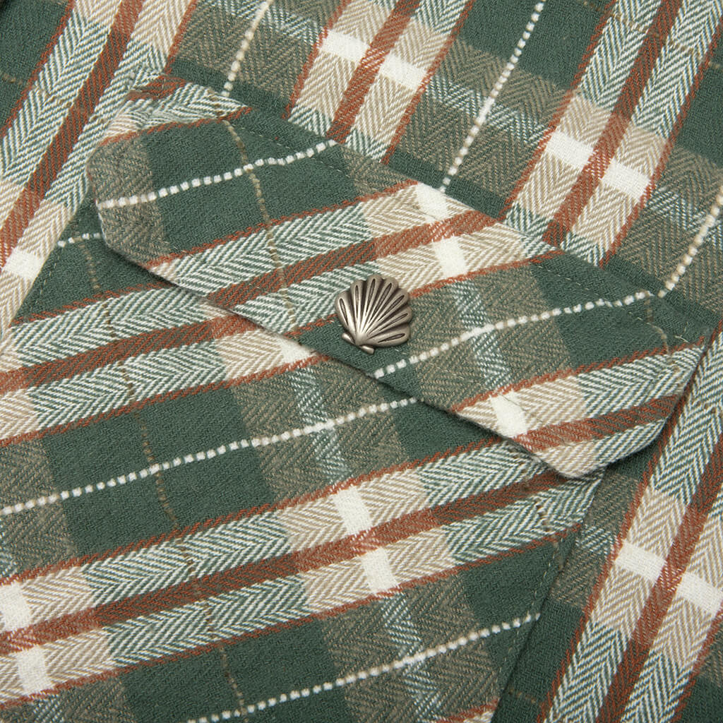 Crystal Flannel Shirt - Green/Yellow - Image 3