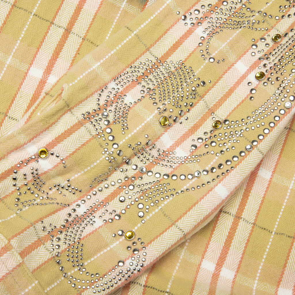 Crystal Flannel Shirt - Green/Yellow - Image 4