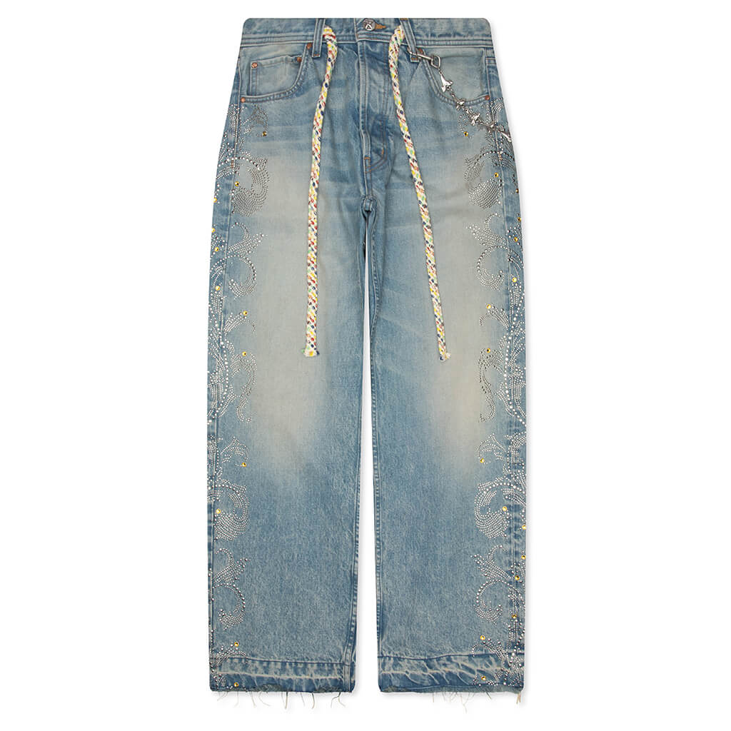 Denim with Chain Jean - Medium Blue