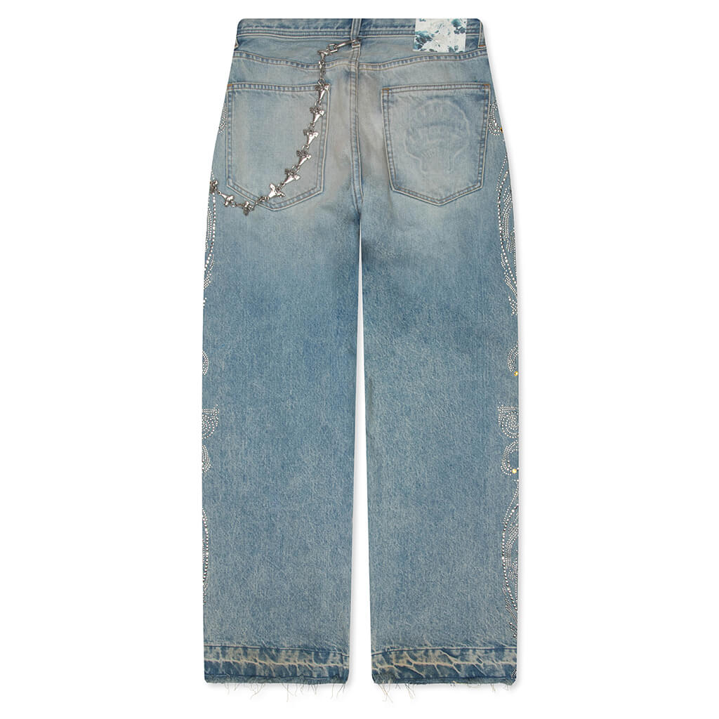 Denim with Chain Jean - Medium Blue - Image 2