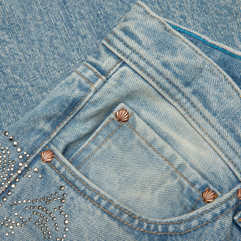Denim with Chain Jean - Medium Blue - Image 3