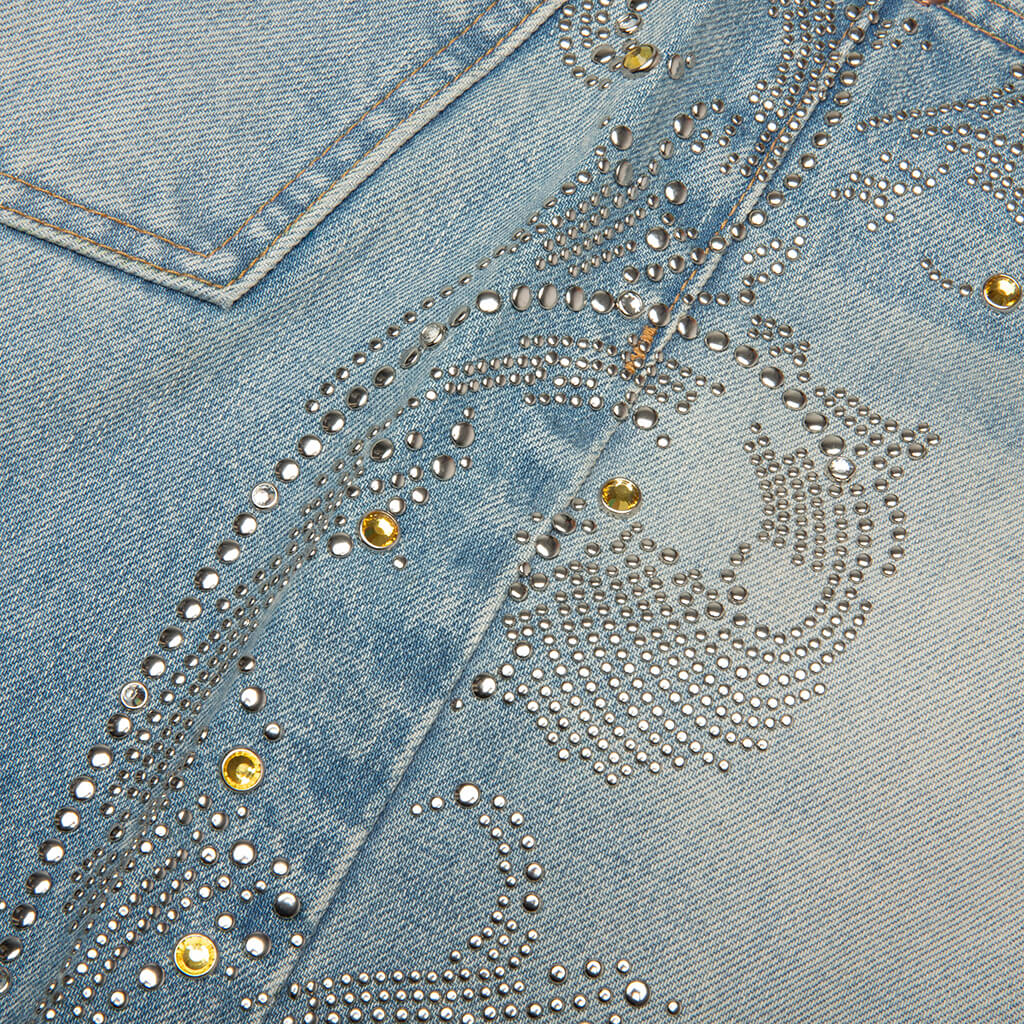 Denim with Chain Jean - Medium Blue - Image 4