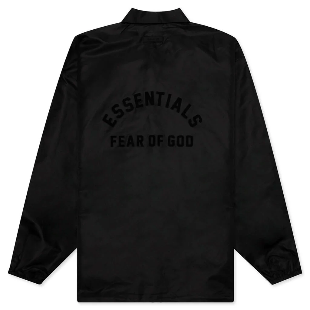 Essentials Coaches Jacket - Jet Black - Image 2