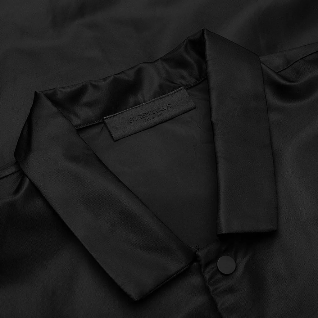 Essentials Coaches Jacket - Jet Black - Image 4