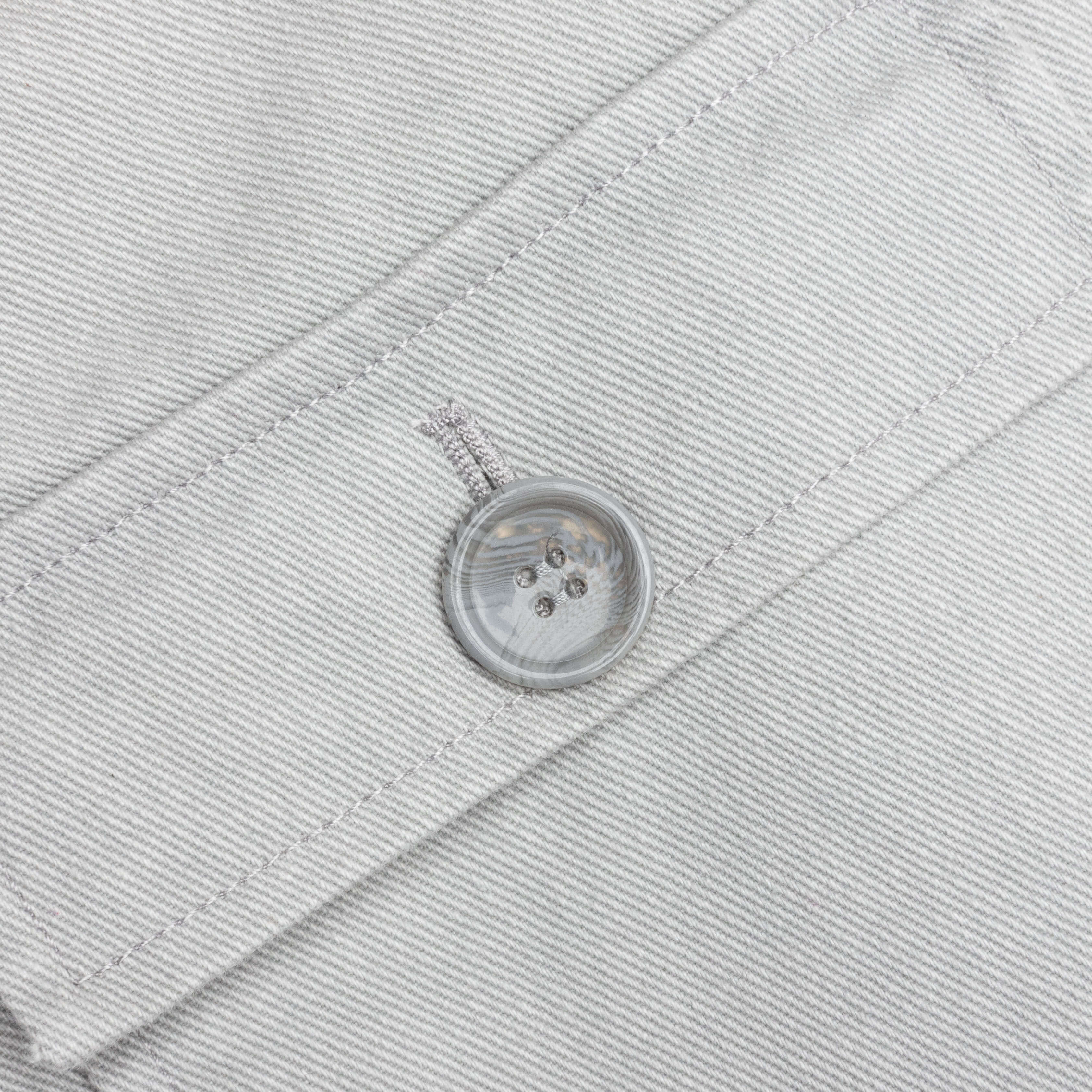 Face Embroidered Denim Pants - Grey - Image 5