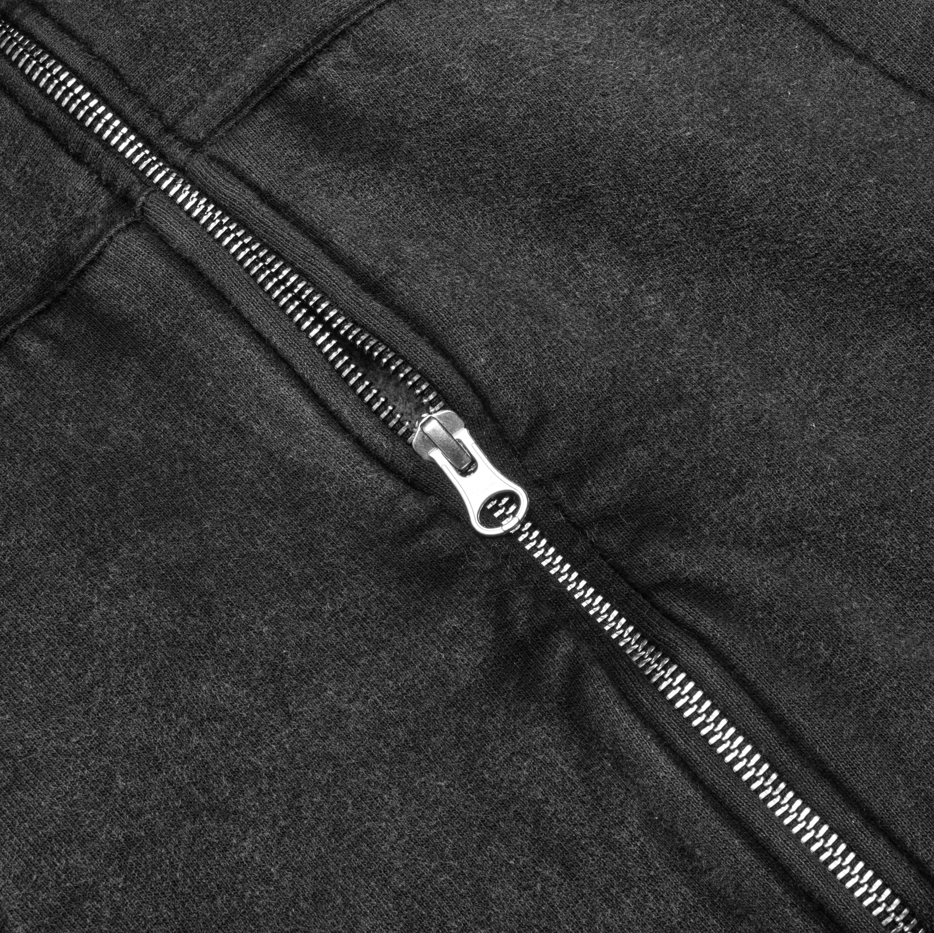 Faded Graphic Zip Hood - Washed Black - Image 5