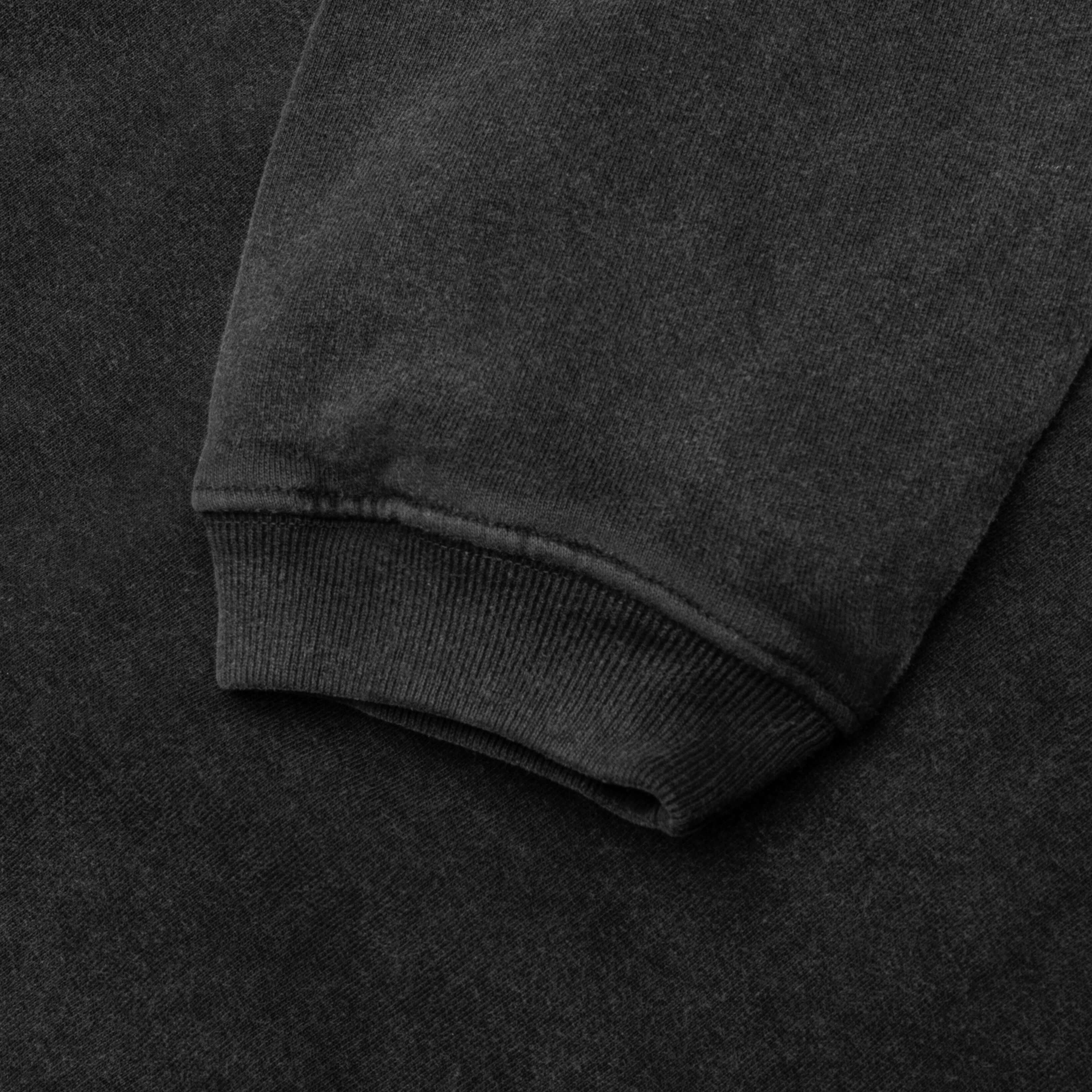 Faded Graphic Zip Hood - Washed Black - Image 6