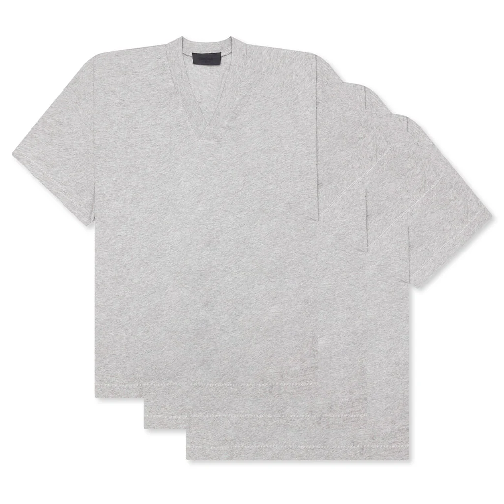3-Pack Essential V-Neck Tee - Dark Heather