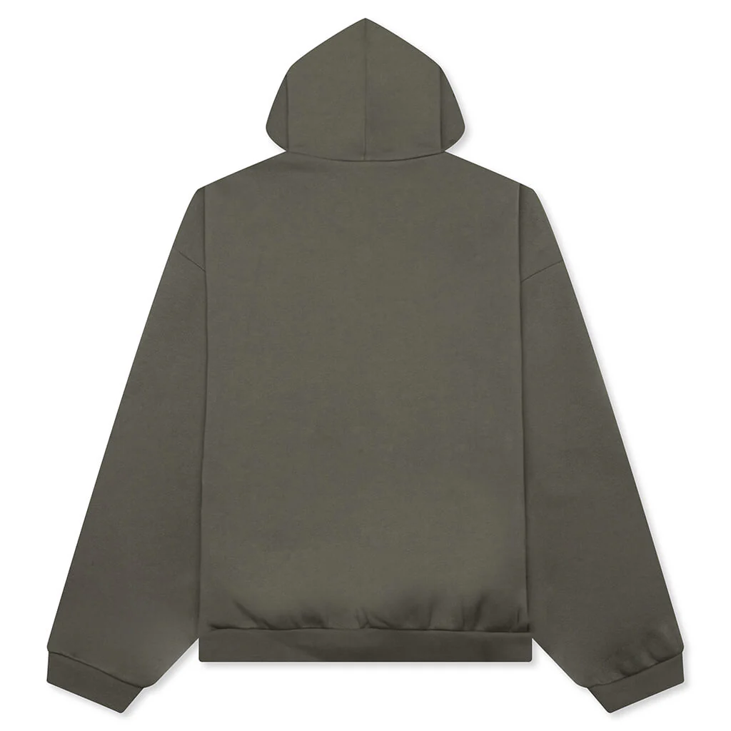 90's Fleece Hoodie - Moss - Image 2
