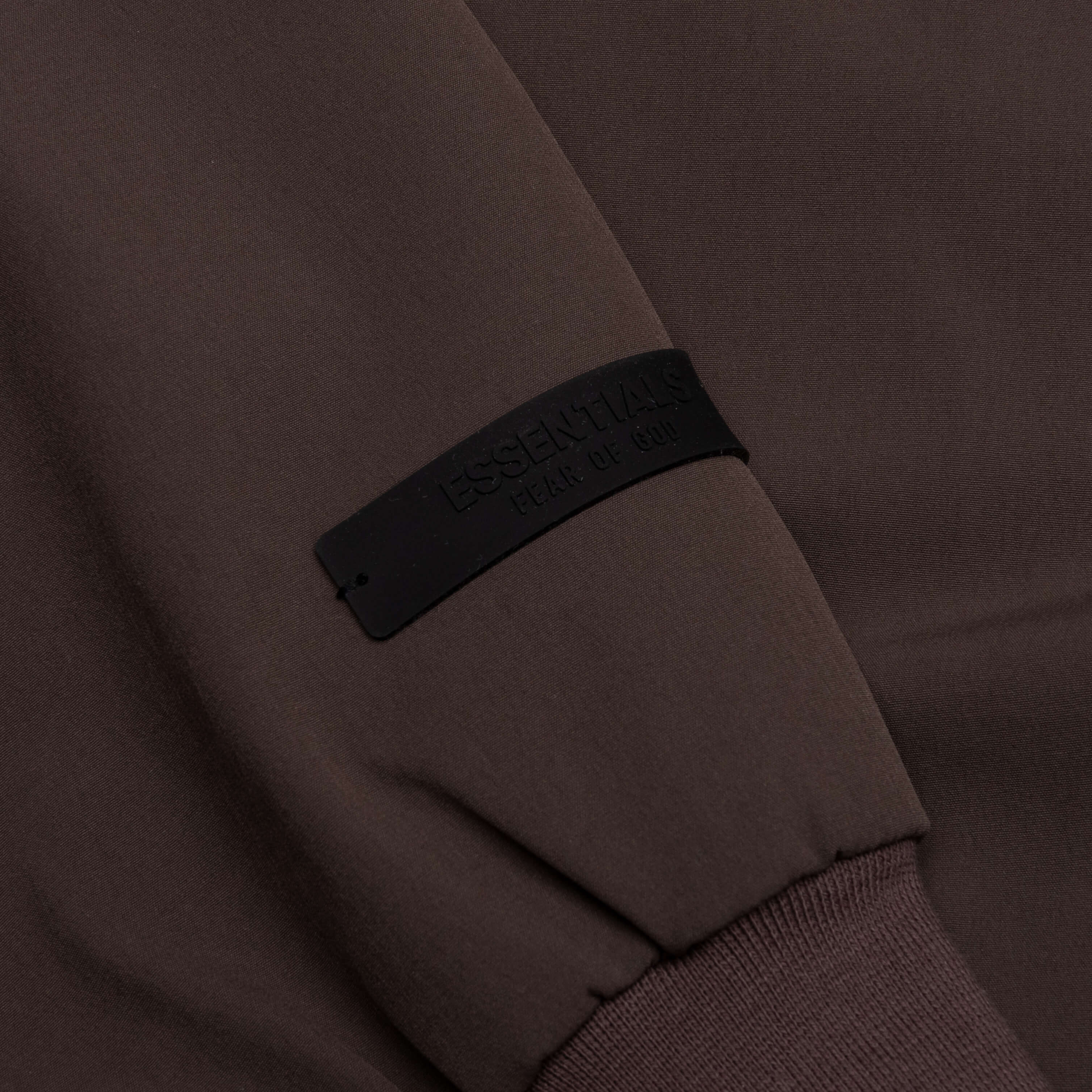 Bonded Nylon Bomber Jacket - Brown - Image 5