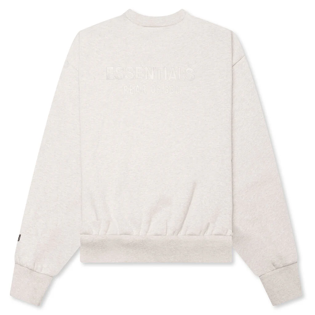 Classic Fleece Crewneck - Heather Stone - Image 2