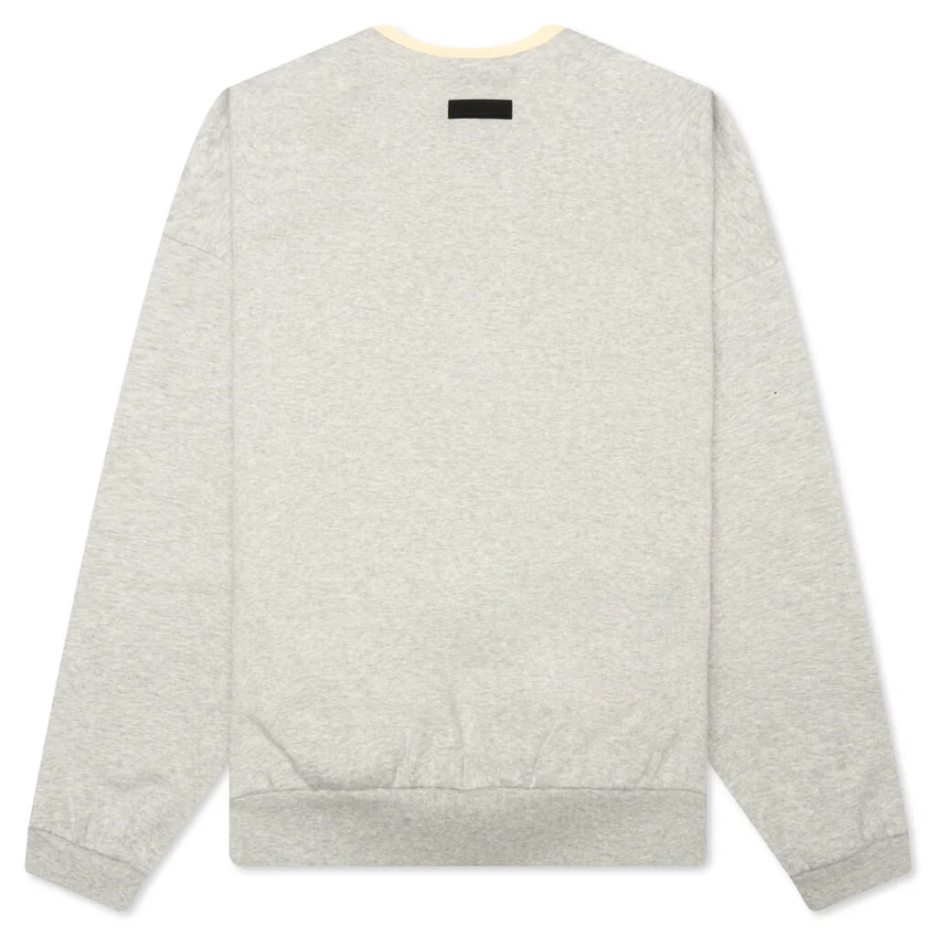 Crewneck Sweater - Light Heather Grey - Image 2