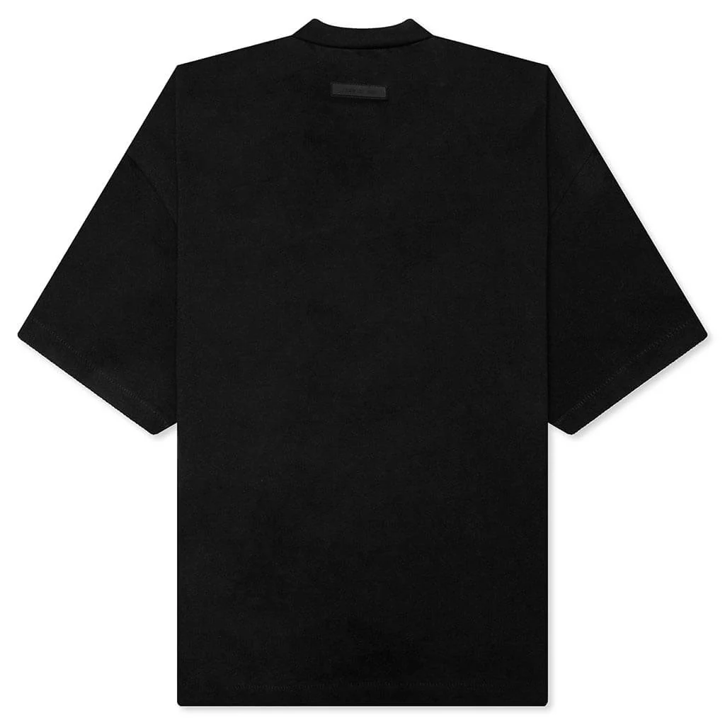 Heavy Jersey Crewneck T-Shirt - Jet Black - Image 2