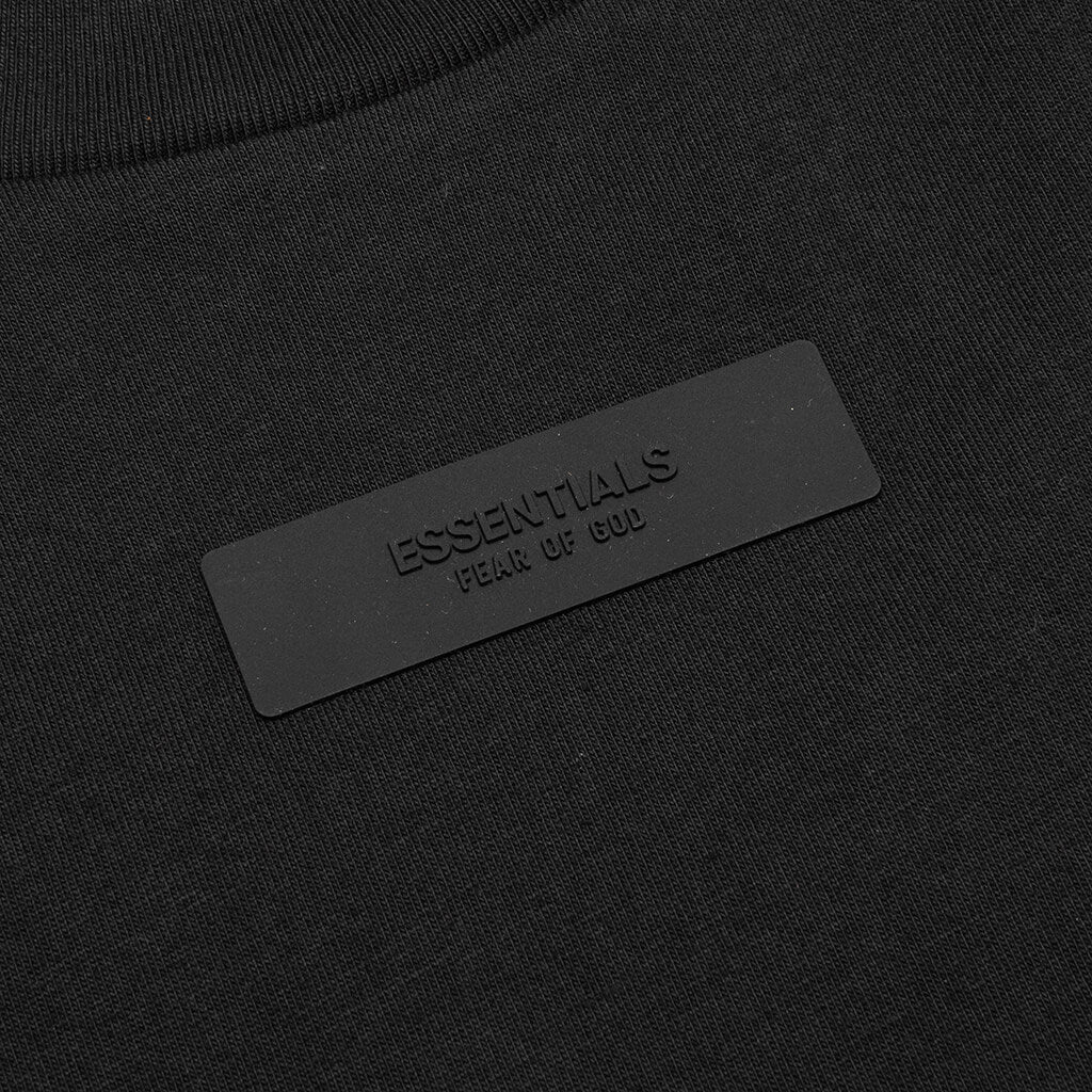 Crewneck T-Shirt - Jet Black - Image 3