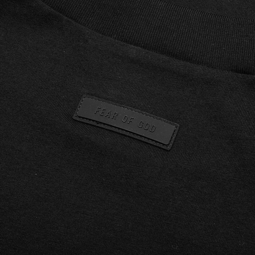 Crewneck T-Shirt - Jet Black - Image 4