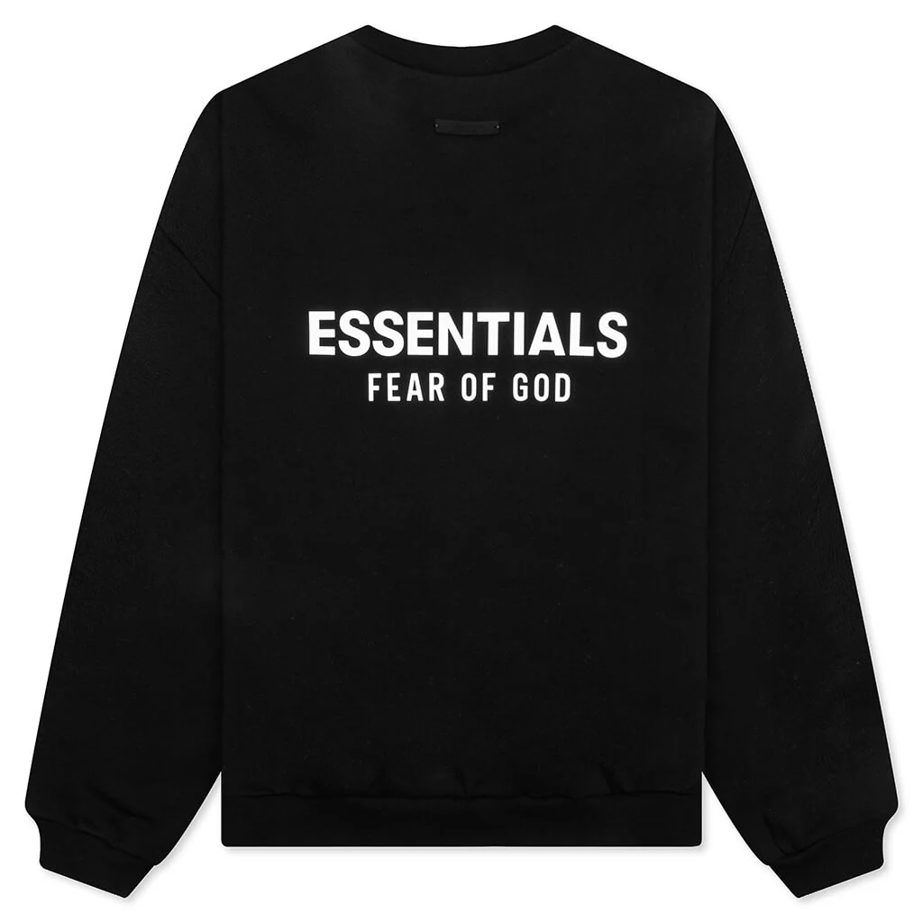 Fleece Crewneck - Black - Image 2