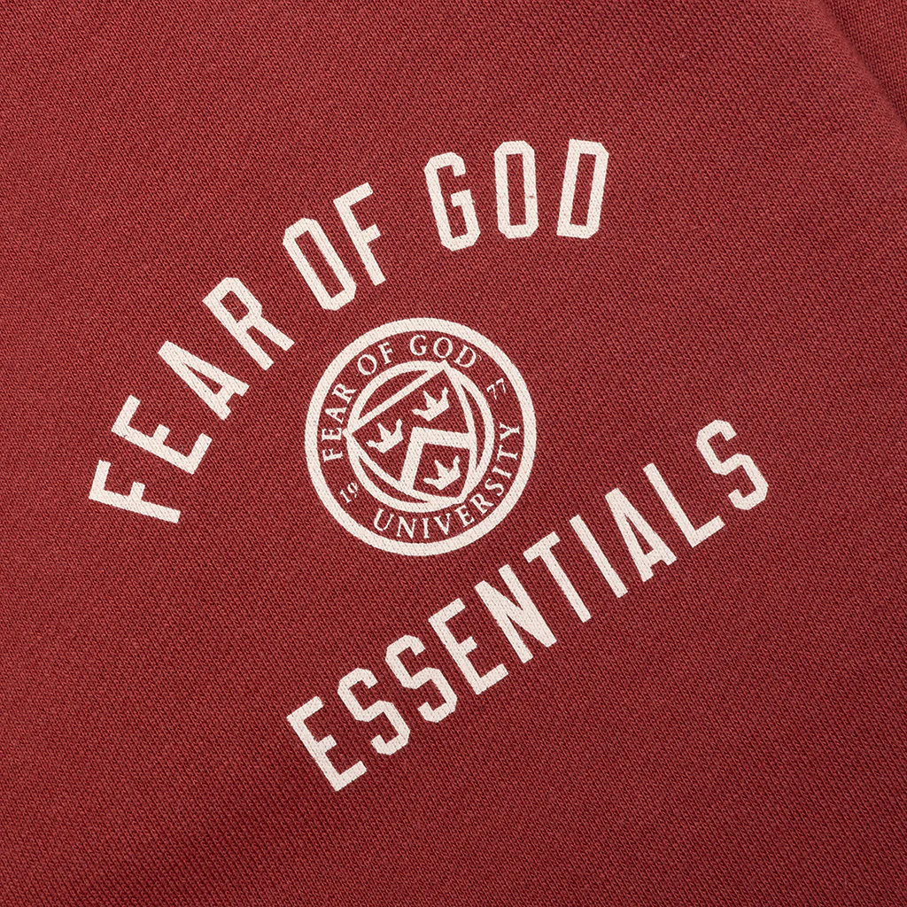 Fleece Essential Sweatpant - Crimson - Image 3