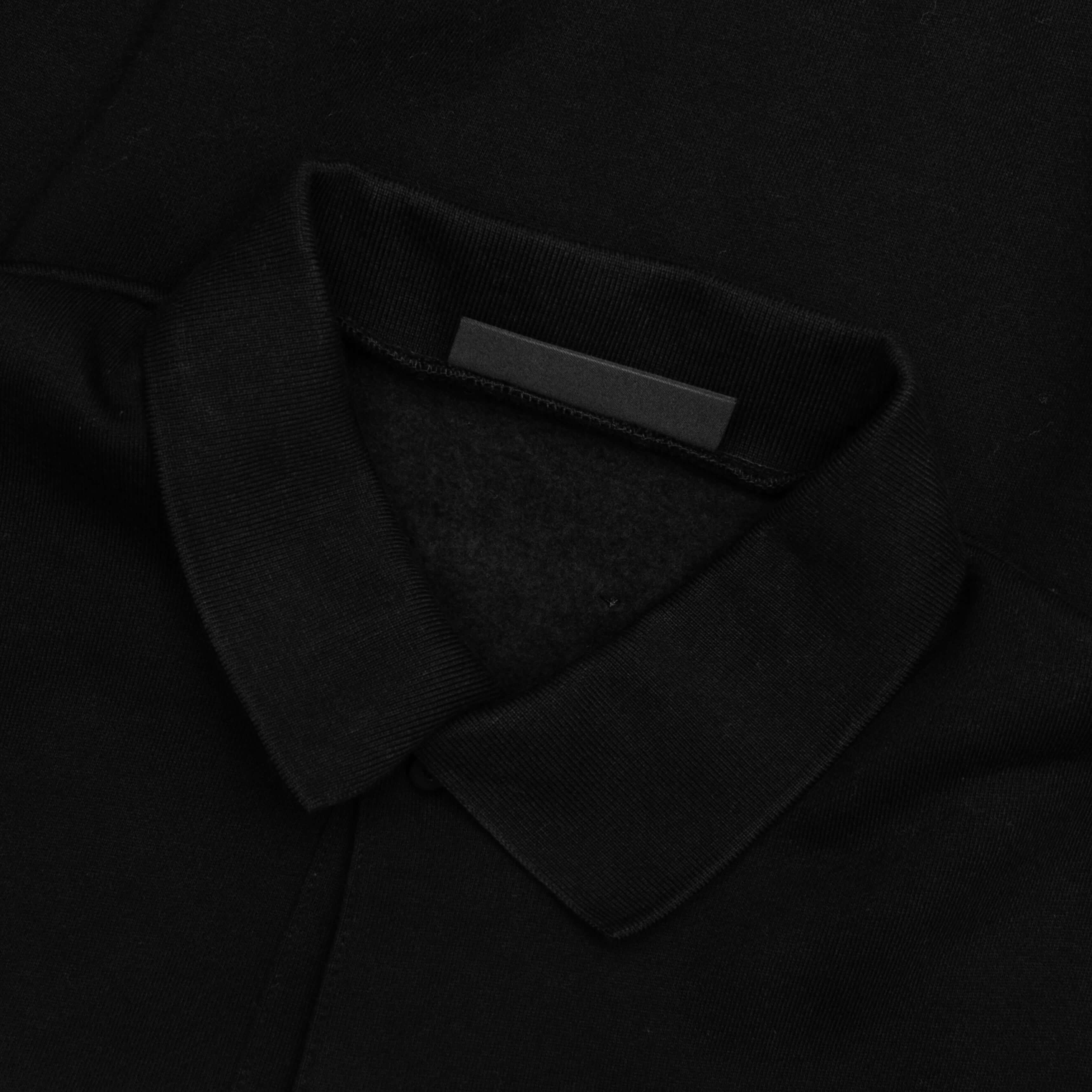 Fleece Polo - Black - Image 3