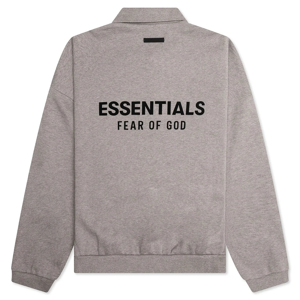 Fleece Polo - Heather Gray - Image 2