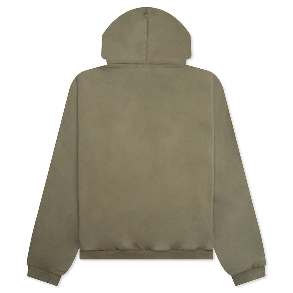 Heavy Fleece Hoodie - Military - Image 2