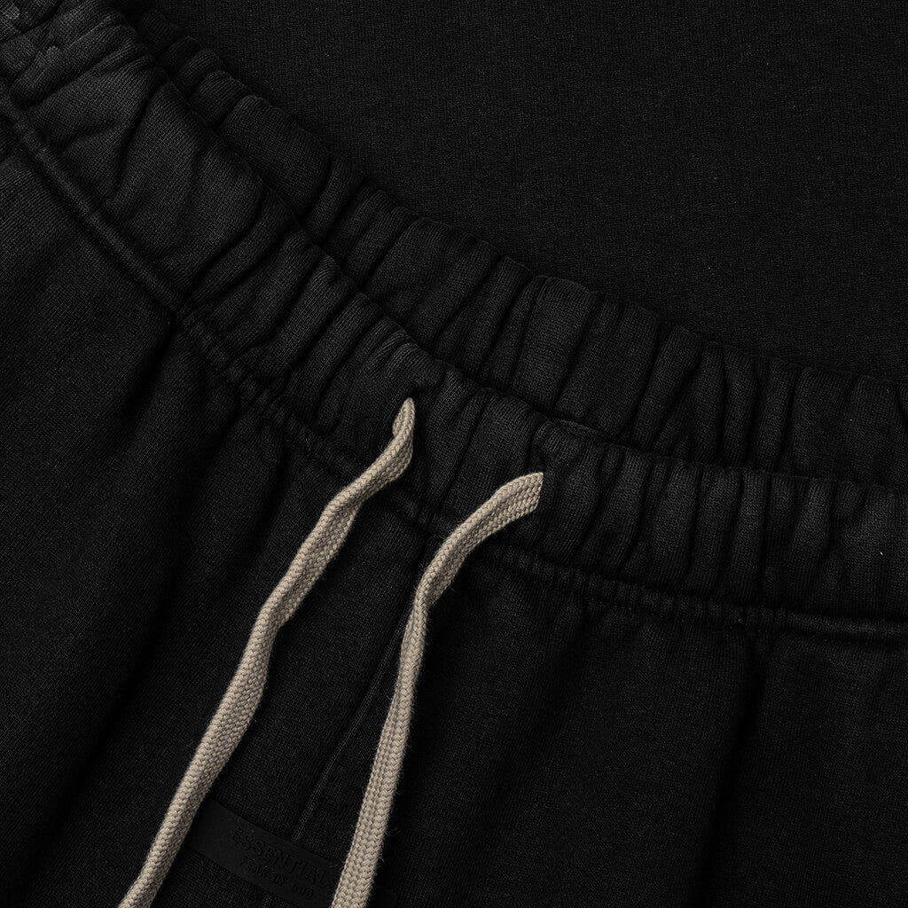 Heavy Fleece Relaxed Sweatpant - Black - Image 3