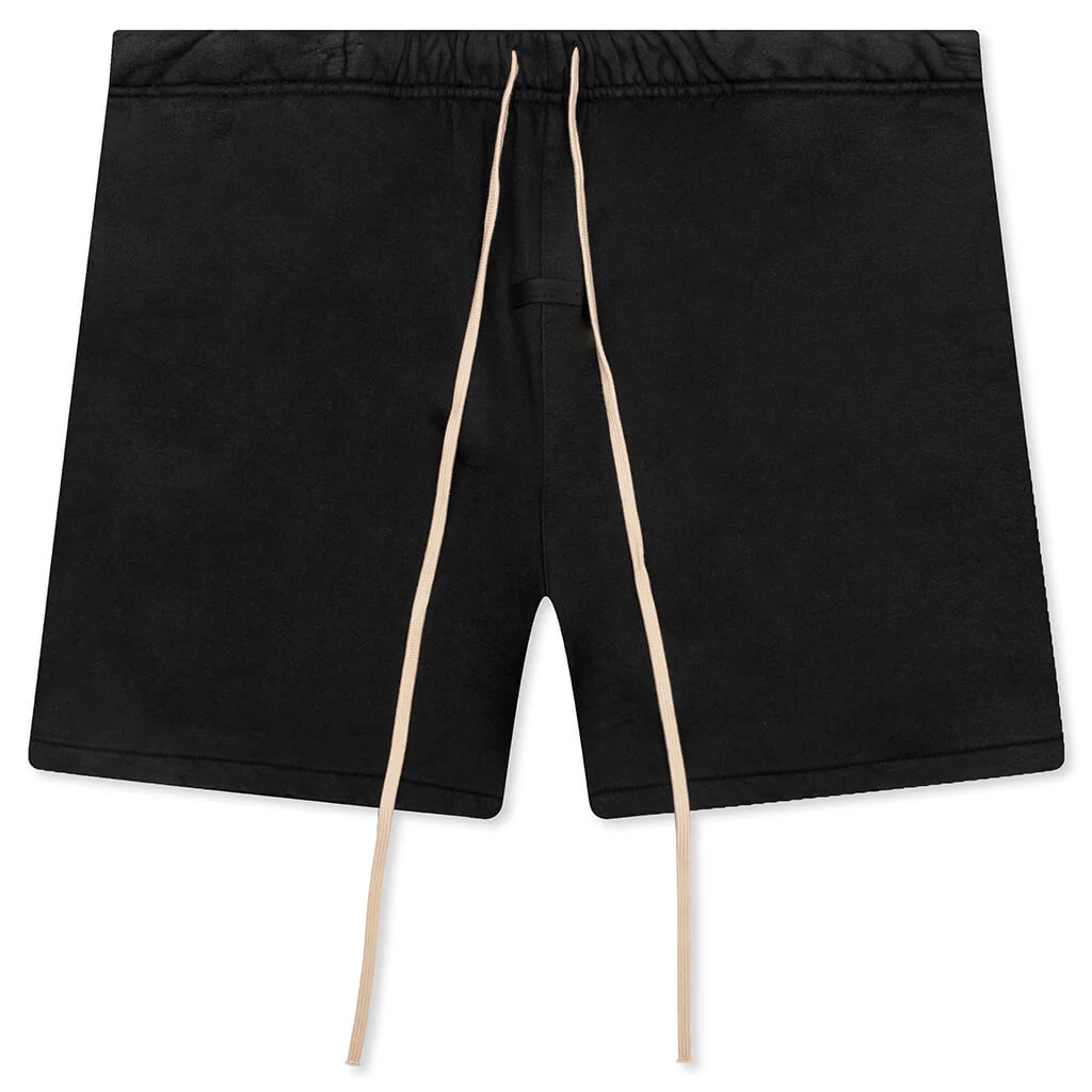 Heavy Fleece Soccer Short - Black