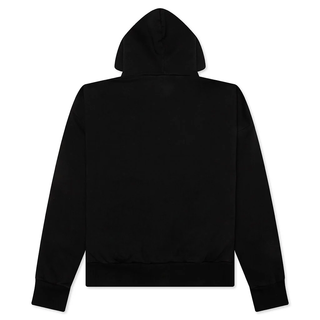 Heavy Fleece Vintage Shrunken Hoodie - Black - Image 2