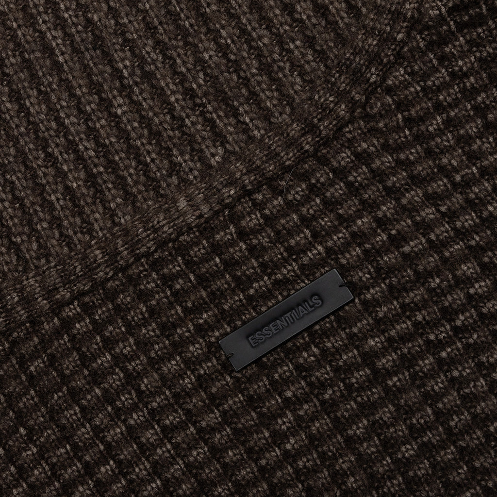 Heavy Waffle Cardigan - Brown - Image 4