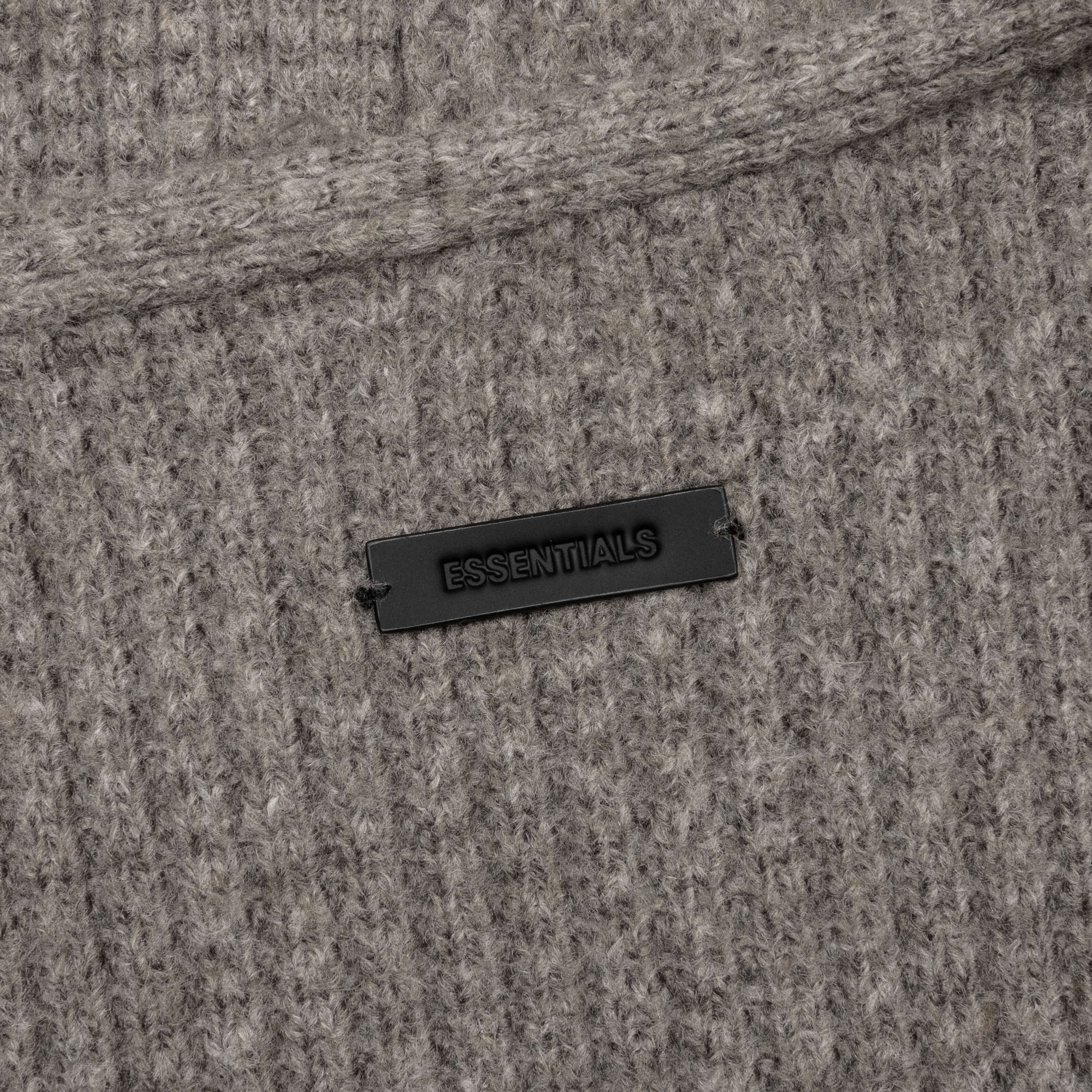 Heavy Waffle Cardigan - Heather Gray - Image 4