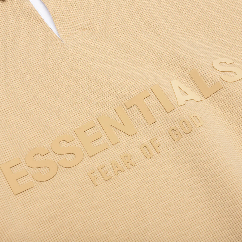 Waffle Henley Rugby - Sand - Image 3