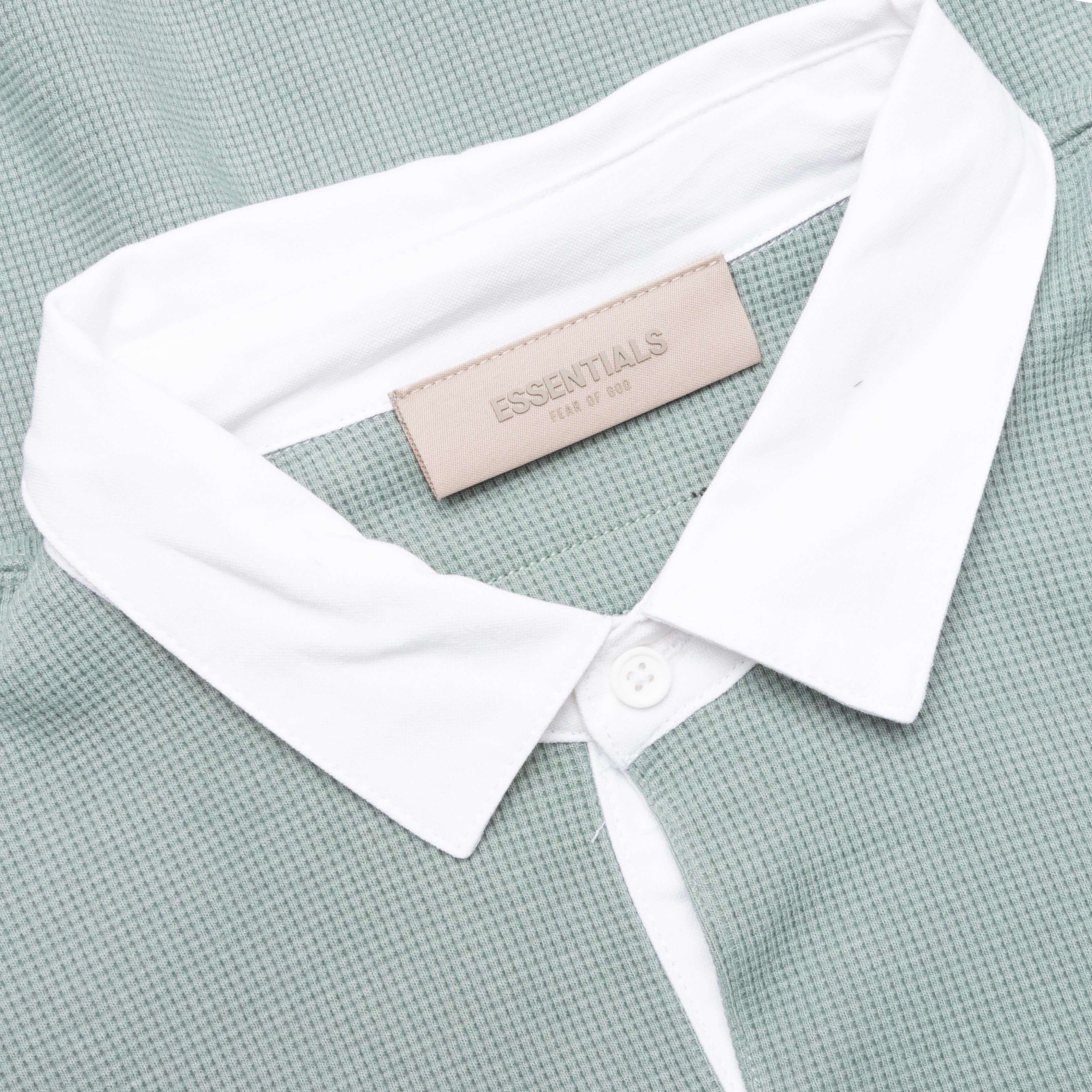 Waffle Henley Rugby - Sycamore - Image 3