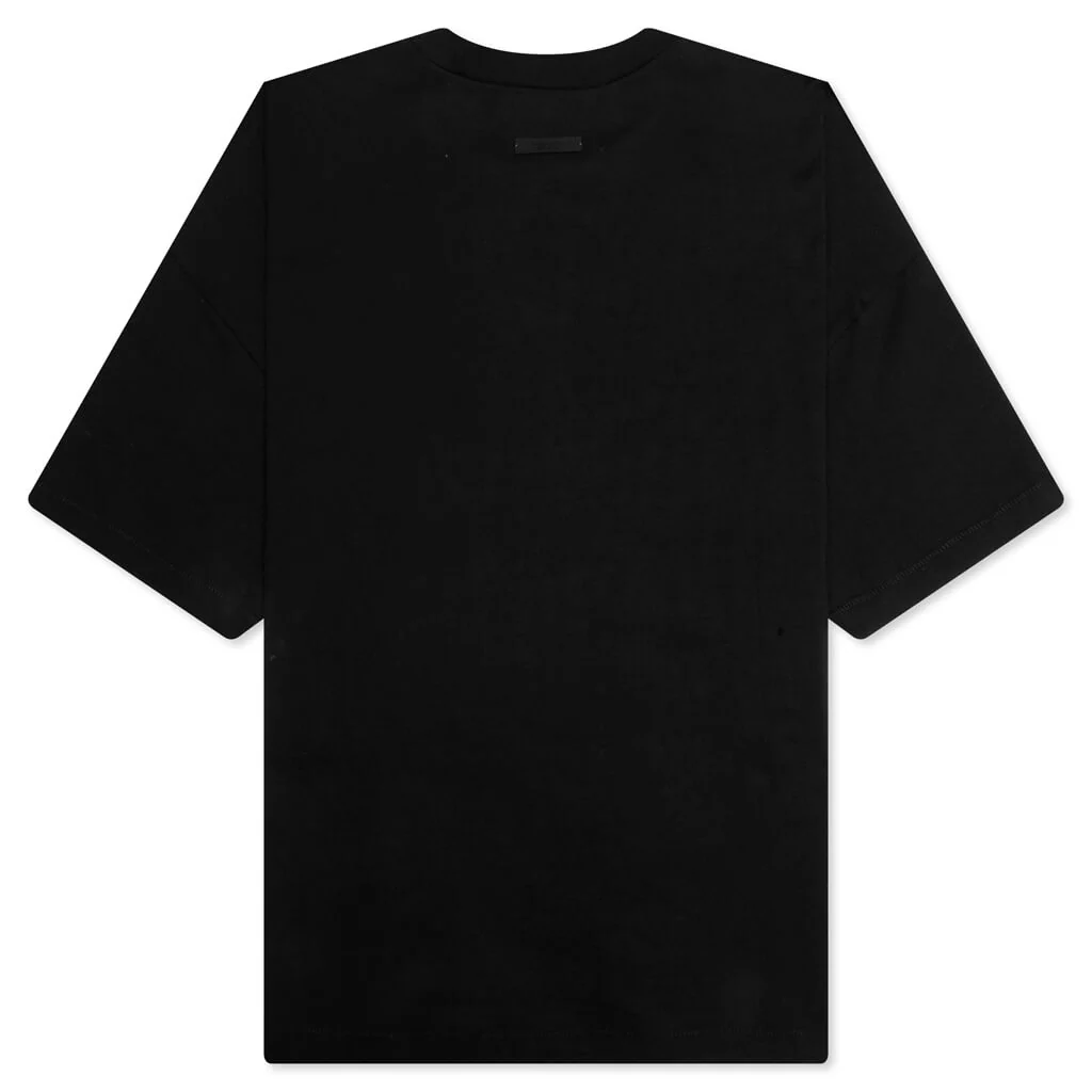 Jersey Crewneck Tee - Black - Image 2