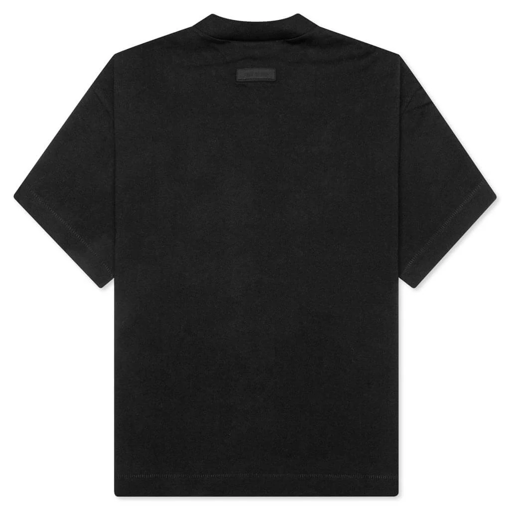 Kid's Crewneck T-Shirt - Jet Black - Image 2
