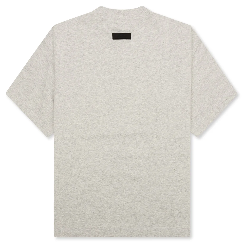 Kid's Heavy Jersey Crewneck T-Shirt - Light Heather Grey - Image 2