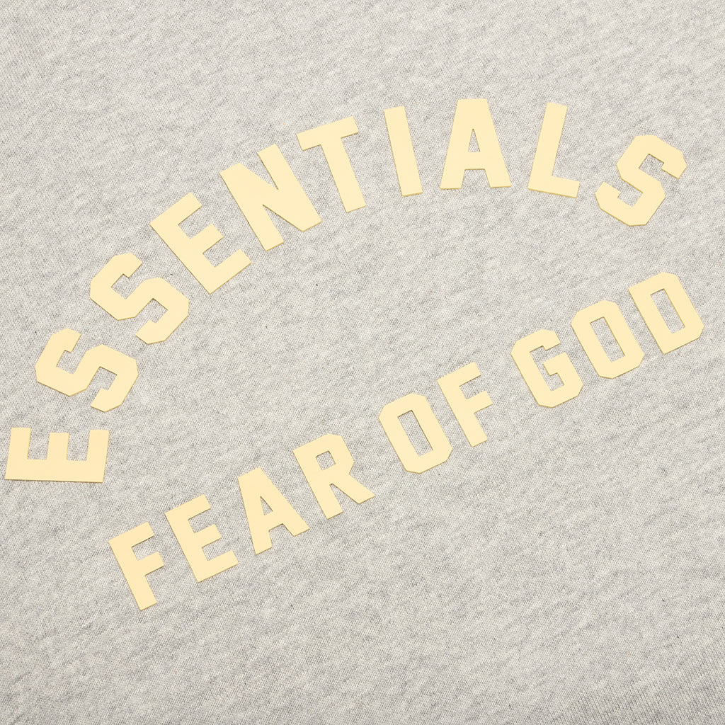 Kid's Heavy Jersey Crewneck T-Shirt - Light Heather Grey - Image 3