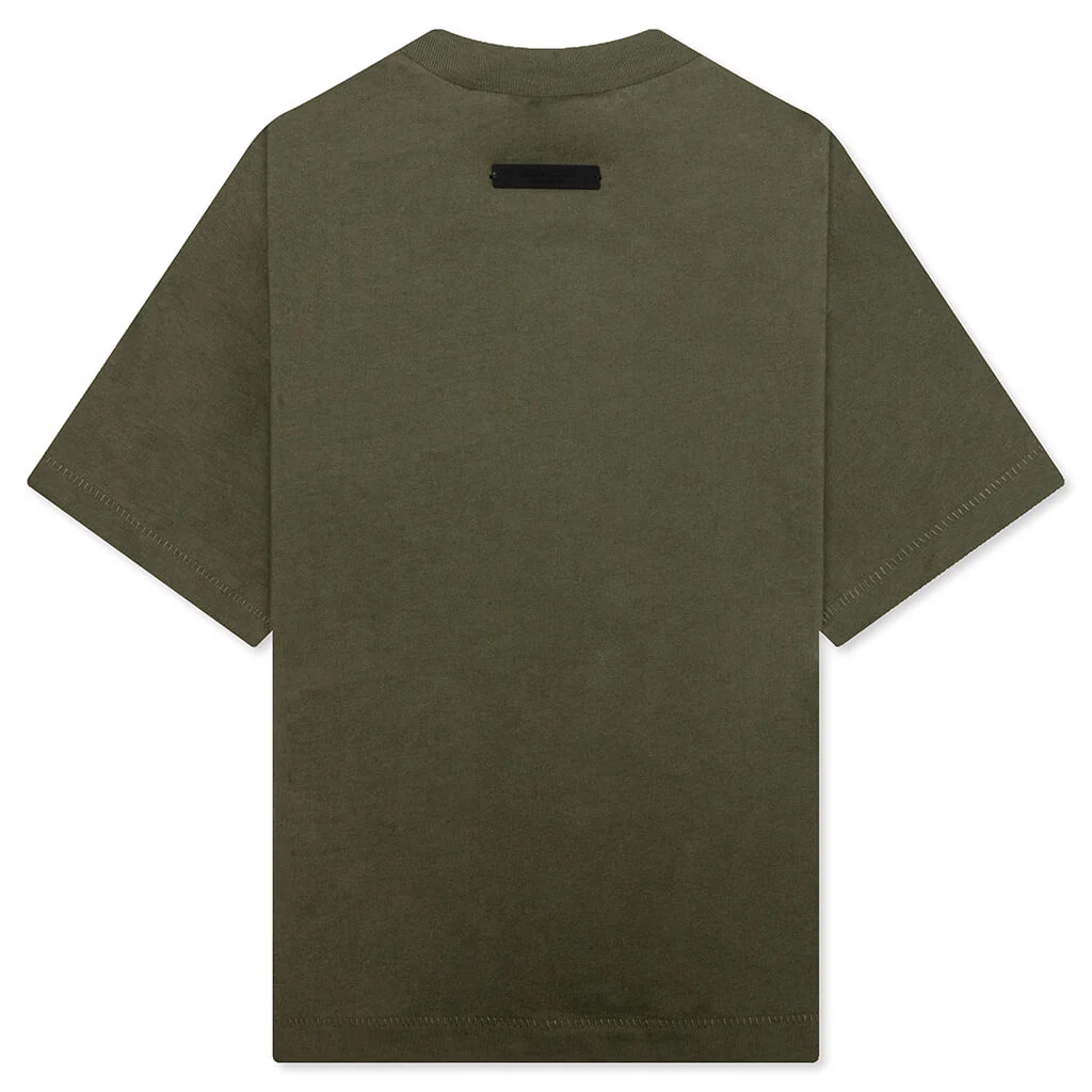 Kid's Jersey Crewneck Tee - Military - Image 2