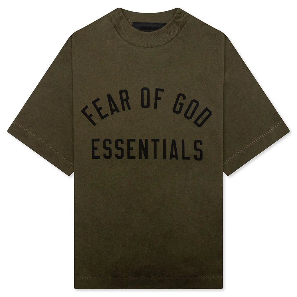 Kid's Jersey Crewneck Tee - Olive