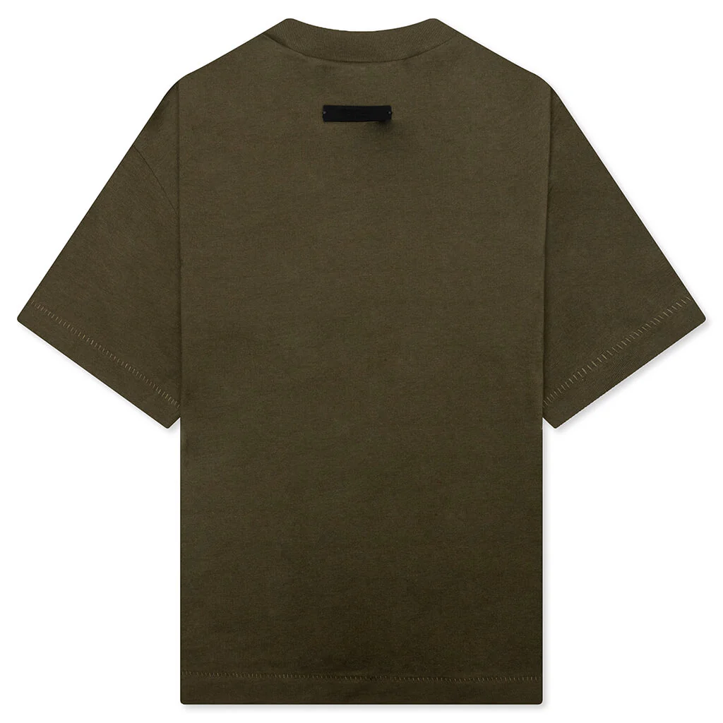 Kid's Jersey Crewneck Tee - Olive - Image 2