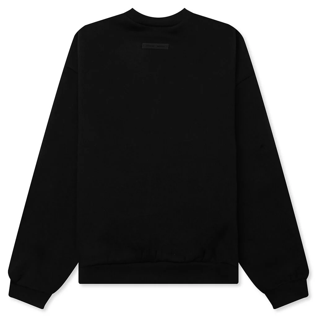 Kid's 90's Fit Fleece Crewneck - Jet Black - Image 2