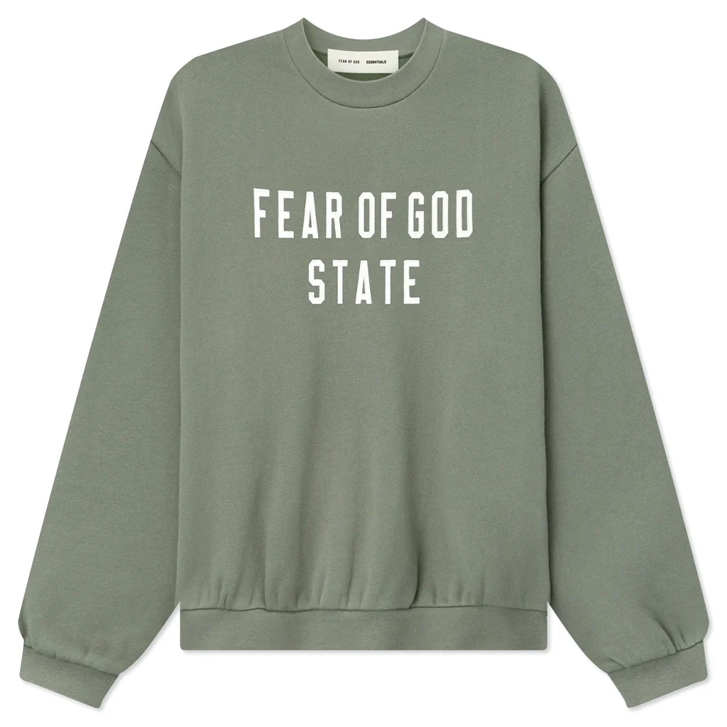 Kid's 90's Fit Fleece Crewneck - Moss
