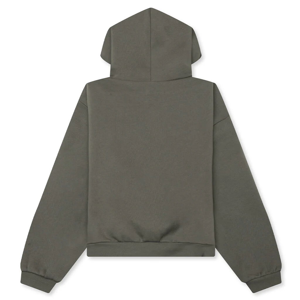 Kid's 90's Fit Fleece Hoodie - Moss - Image 2