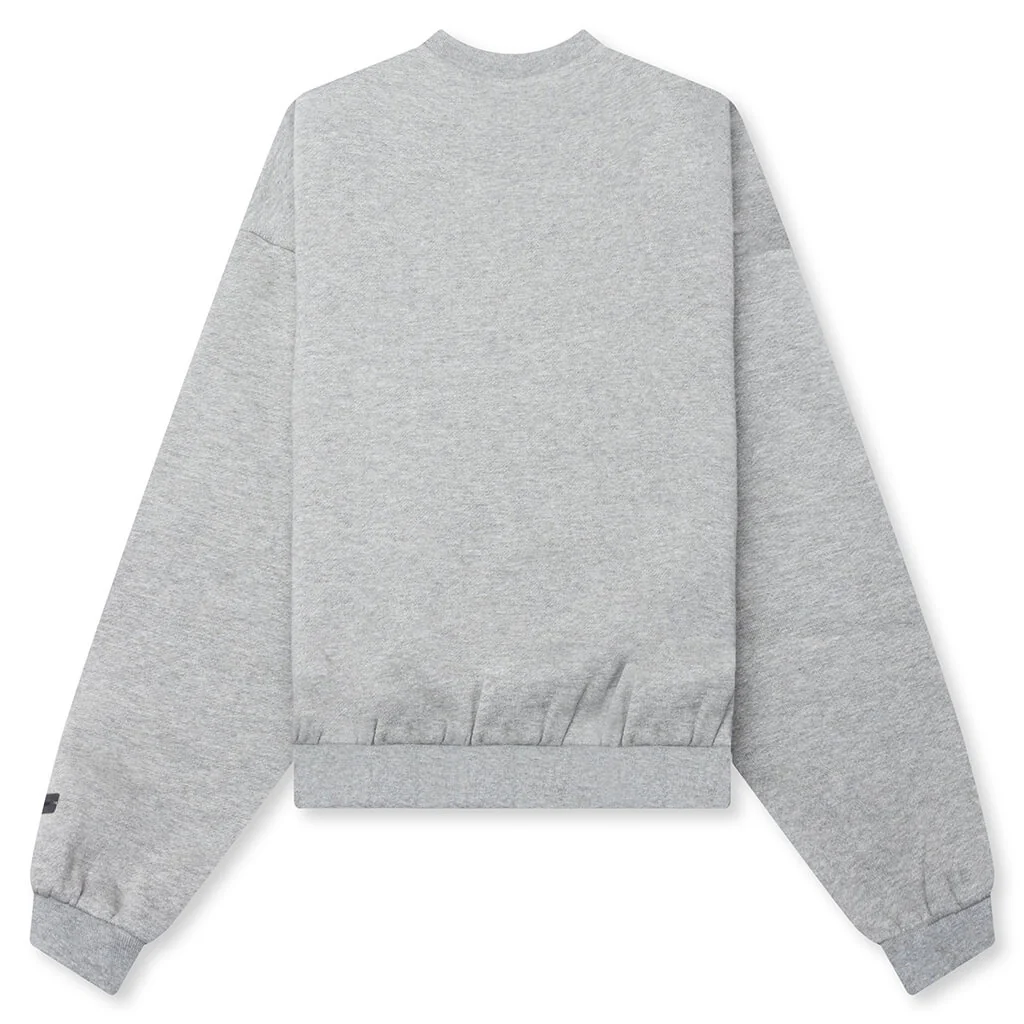 Kid's Fleece Crewneck - Concrete Heather - Image 2