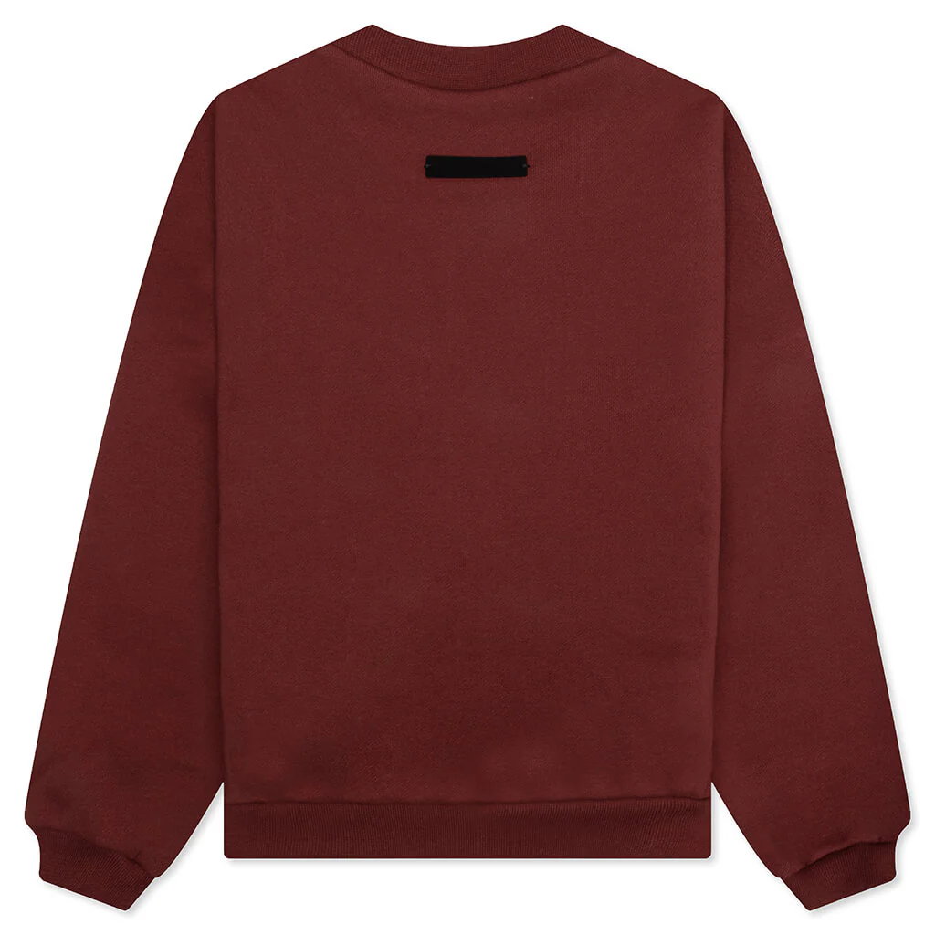 Kid's Fleece Crewneck - Crimson - Image 2