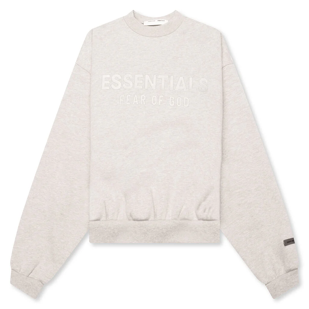 Kid's Fleece Crewneck - Heather Stone