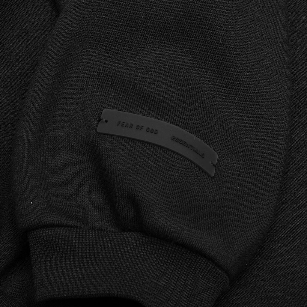 Kid's Fleece Crewneck - Jet Black - Image 3