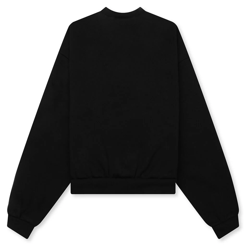 Kid's Fleece Crewneck - Jet Black - Image 4