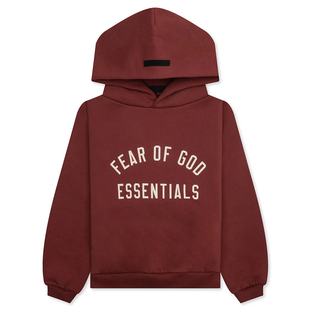Kid's Fleece Hoodie - Crimson